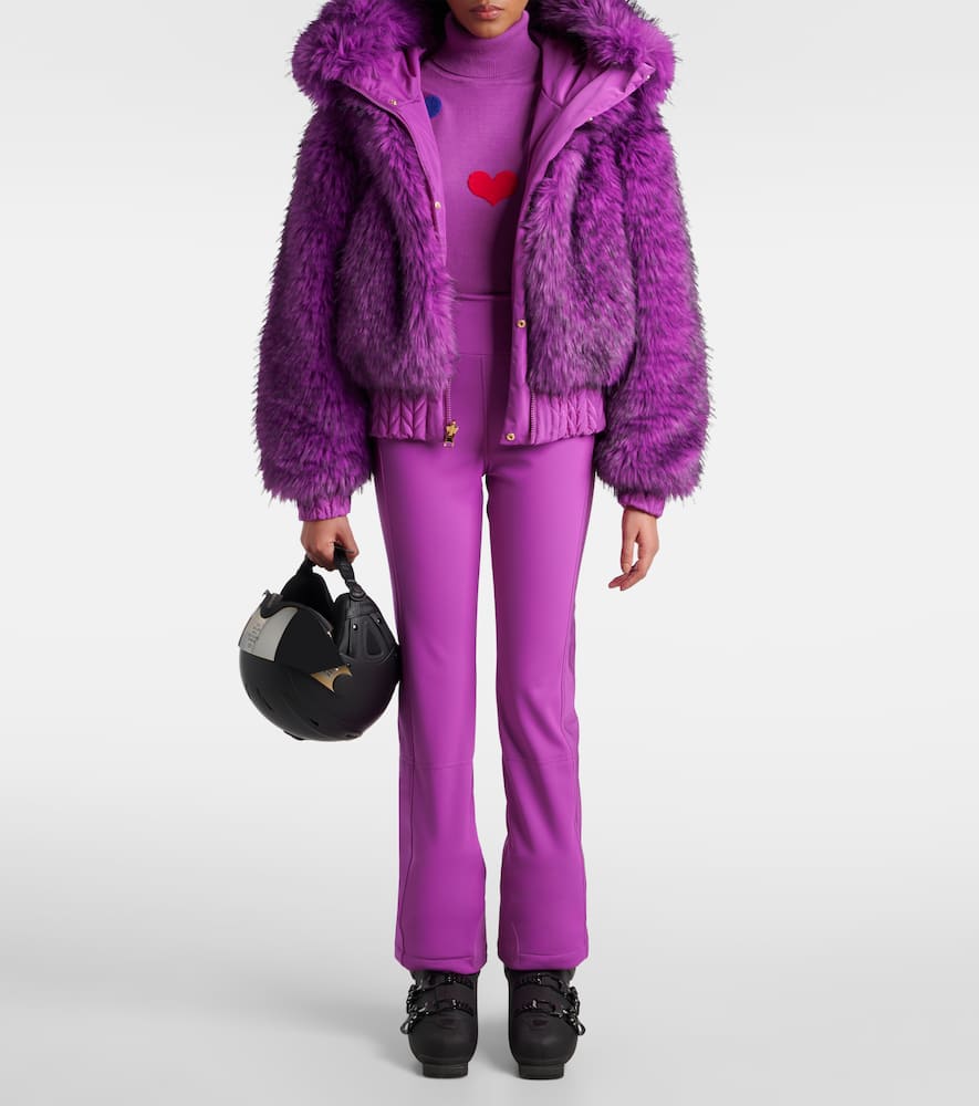 Goldbergh Bacio Appliqués Turtleneck Sweater In Purple