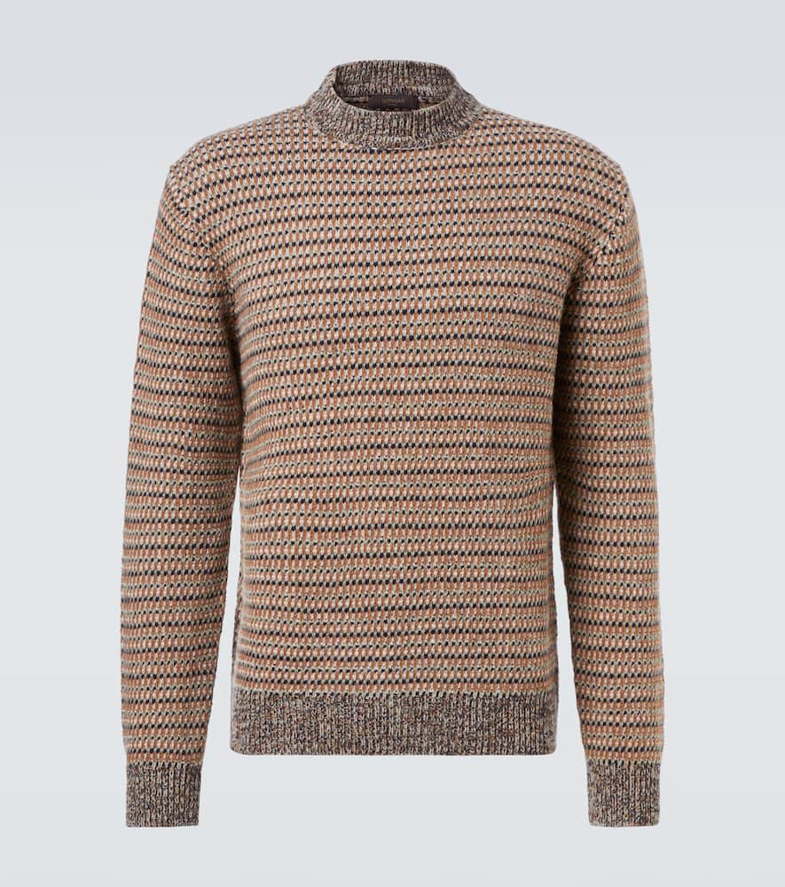 Virgin wool striped sweater