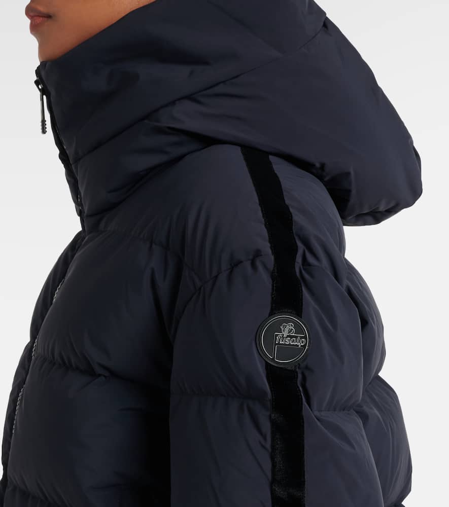 Fusalp Barsy Velvet-trimmed Down Ski Jacket In Black