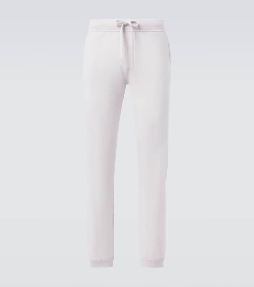 Allude Wool And Cashmere Sweatpants In Metallic