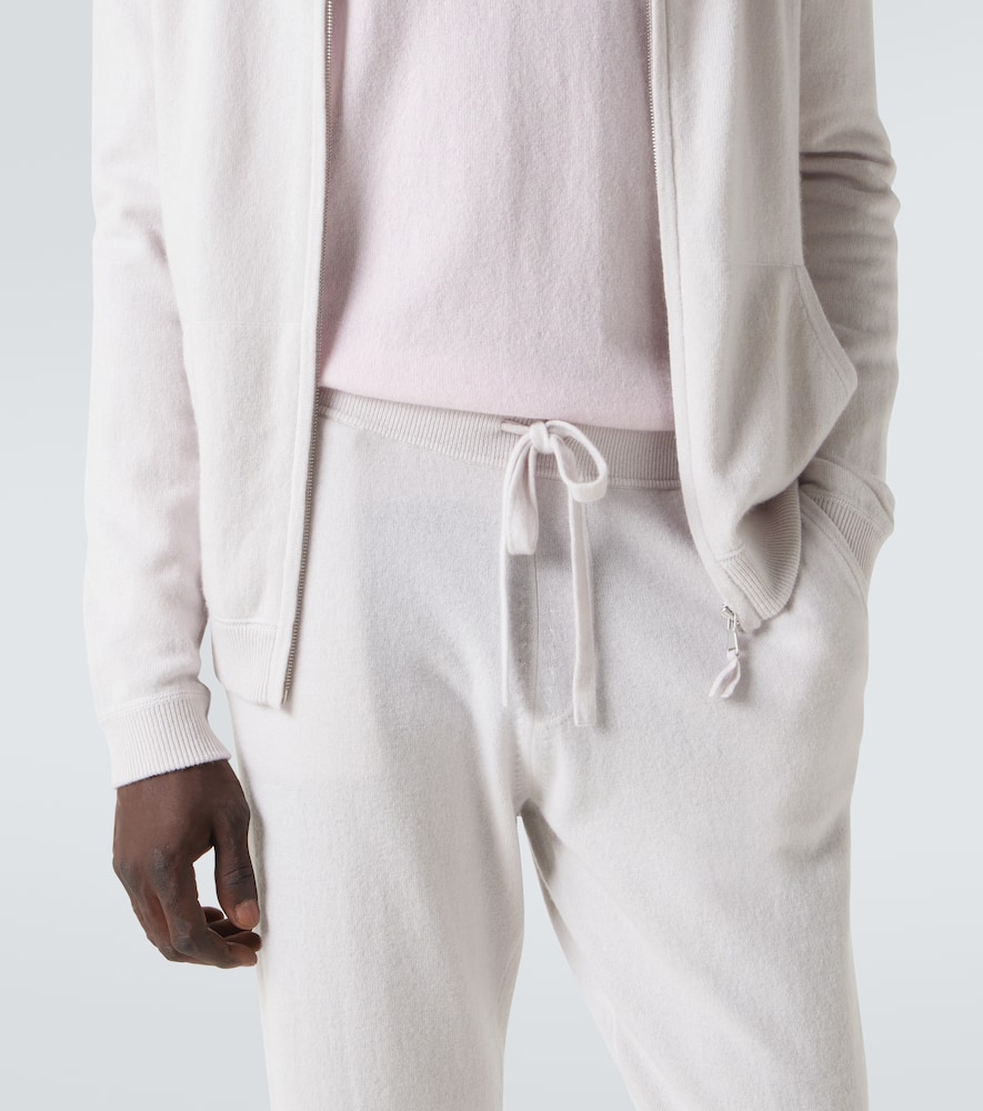 Allude Wool And Cashmere Sweatpants In Metallic