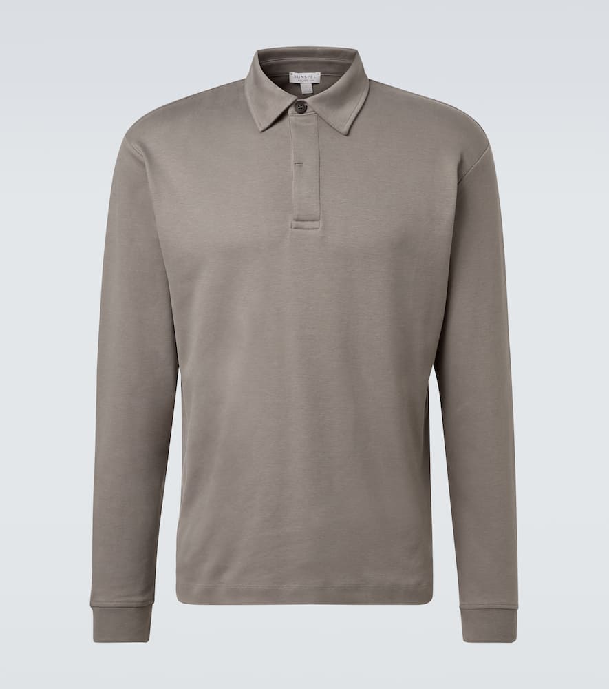 Sunspel Cotton Polo Shirt In Brown