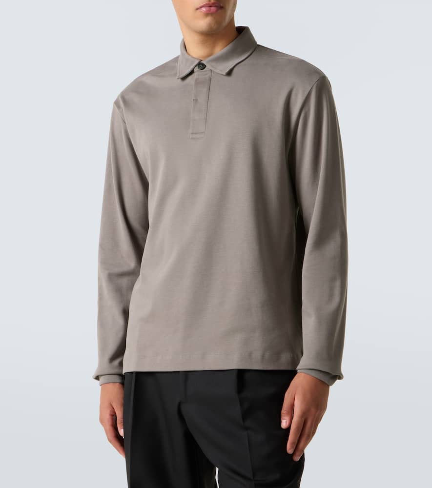Sunspel Cotton Polo Shirt In Brown