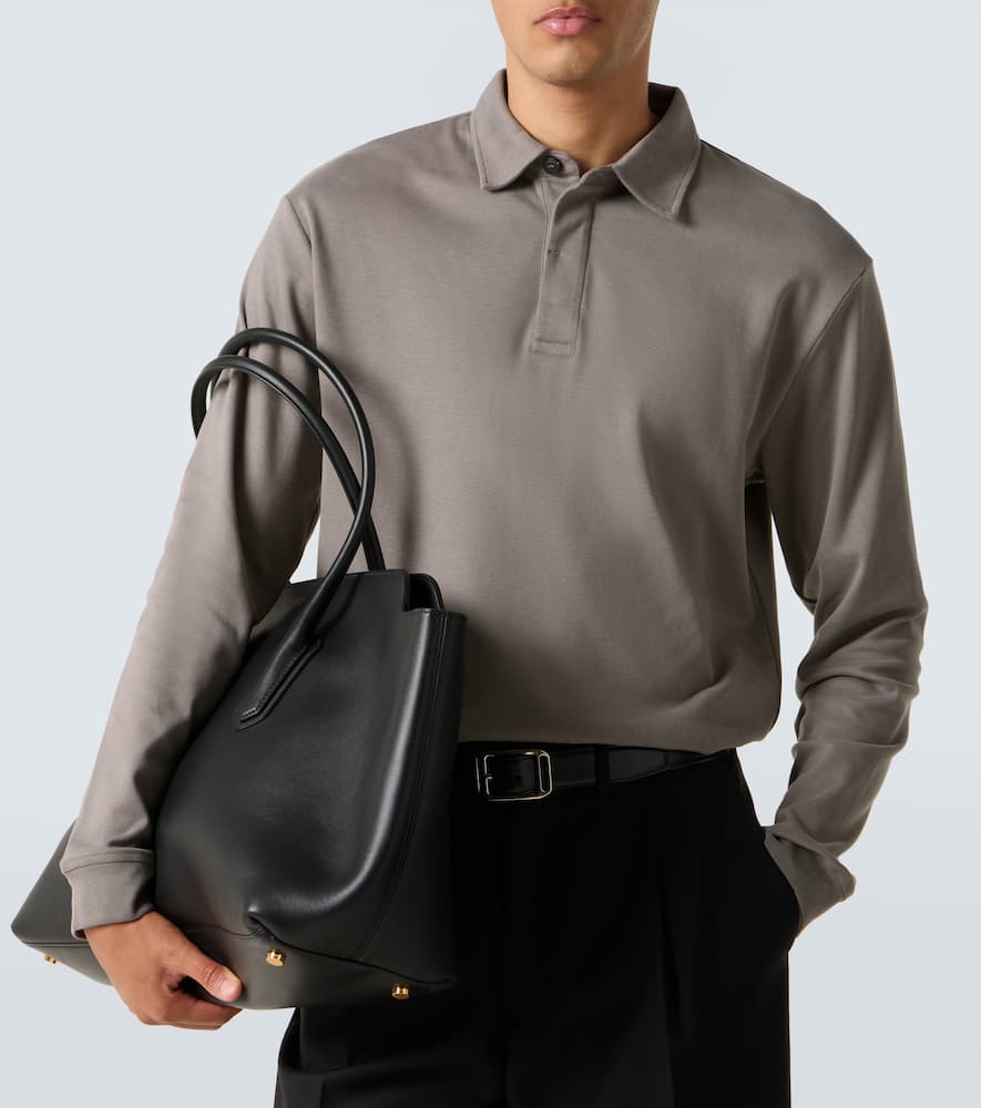 Sunspel Cotton Polo Shirt In Brown