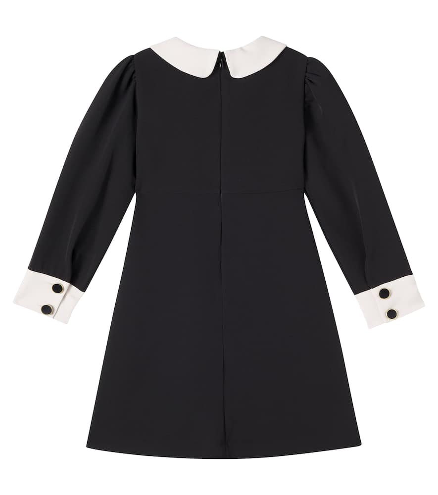 Patachou Ruffled Twill Dress In Black