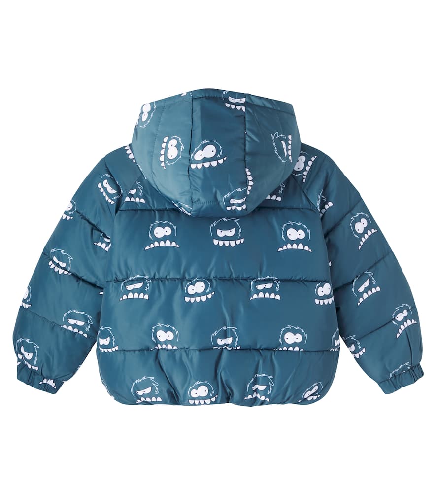 Stella Mccartney Printed Quilted Puffer Jacket In Blue