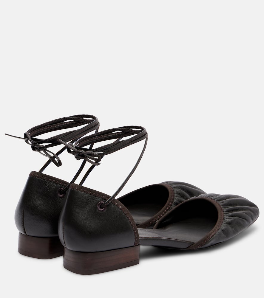 Lemaire Micro Ballerina Leather Flats In Multi