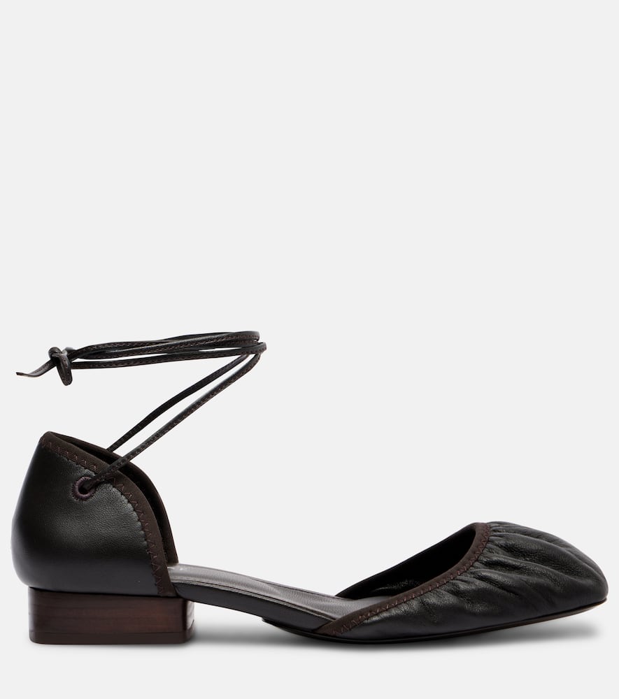 Lemaire Micro Ballerina Leather Flats In Multi