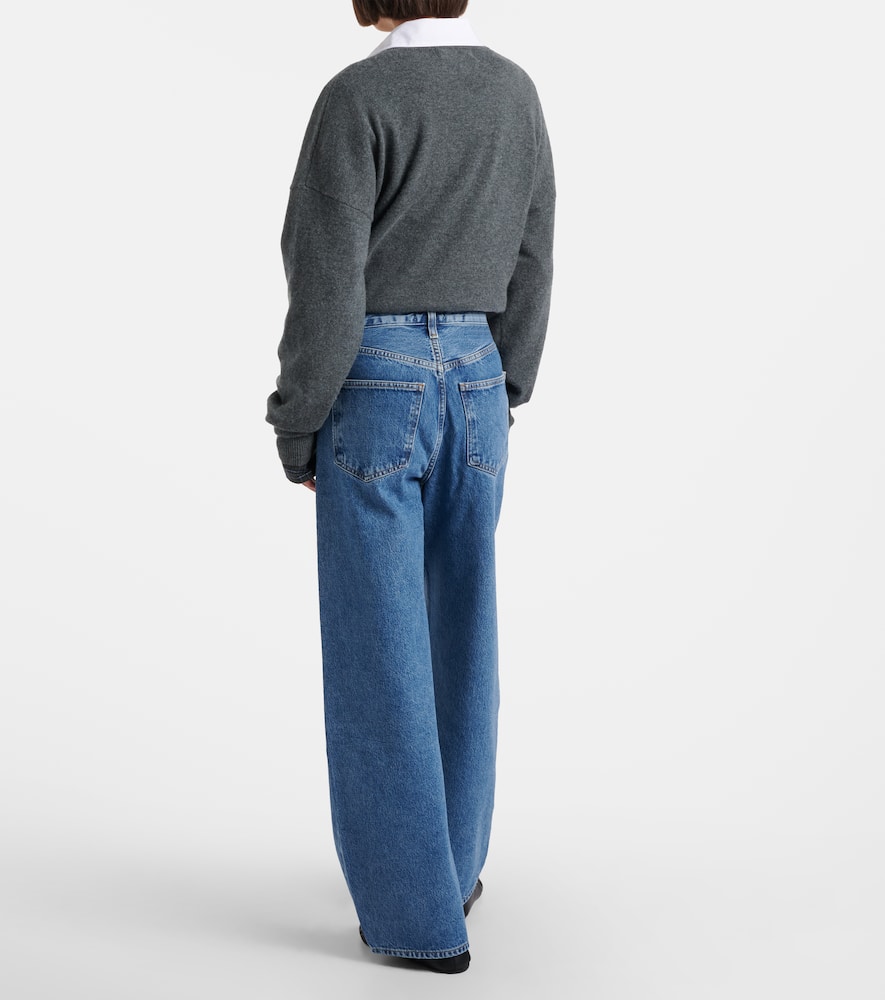Agolde Low Curve Wide-leg Jeans In Blue