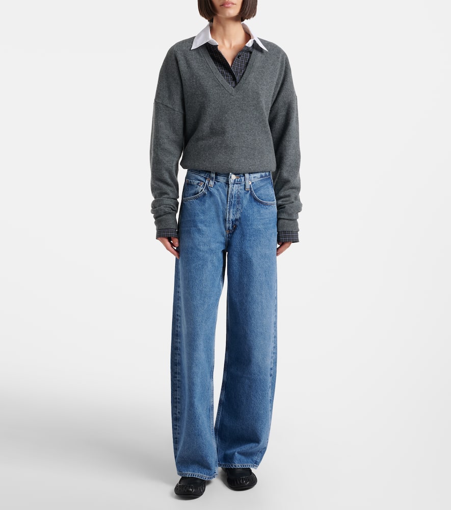 Agolde Low Curve Wide-leg Jeans In Blue