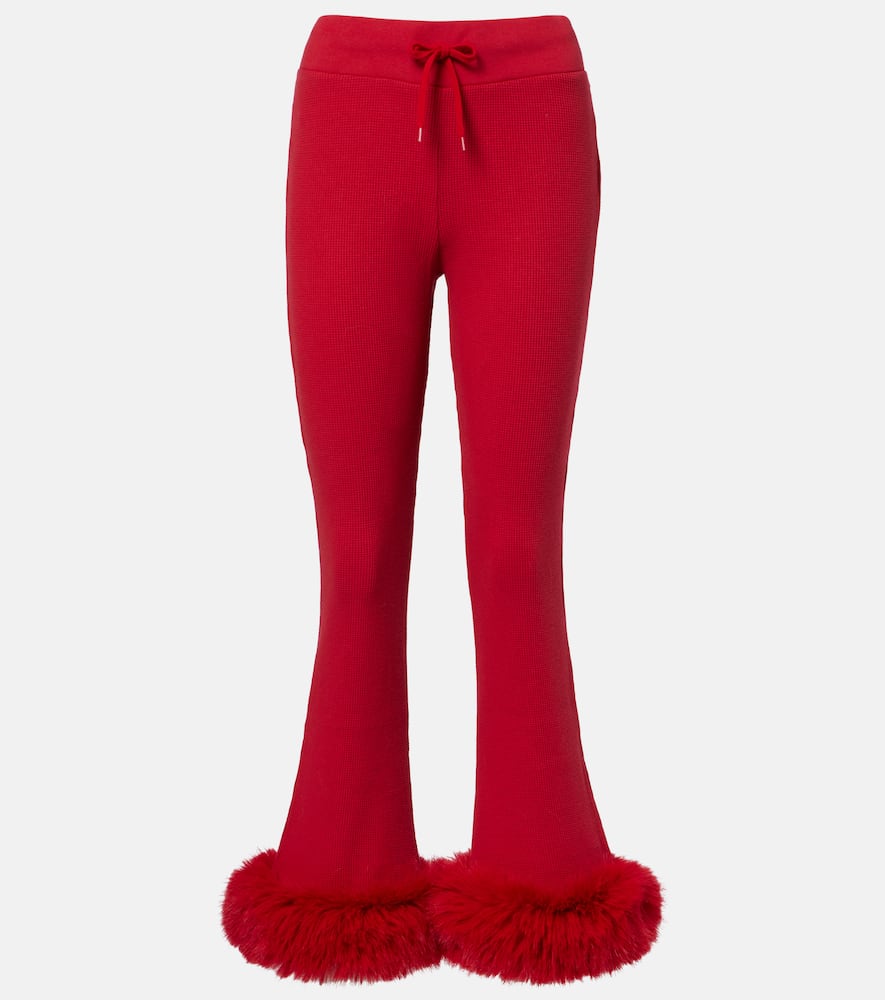 Balenciaga Low-rise Cotton Capri Pants In Red