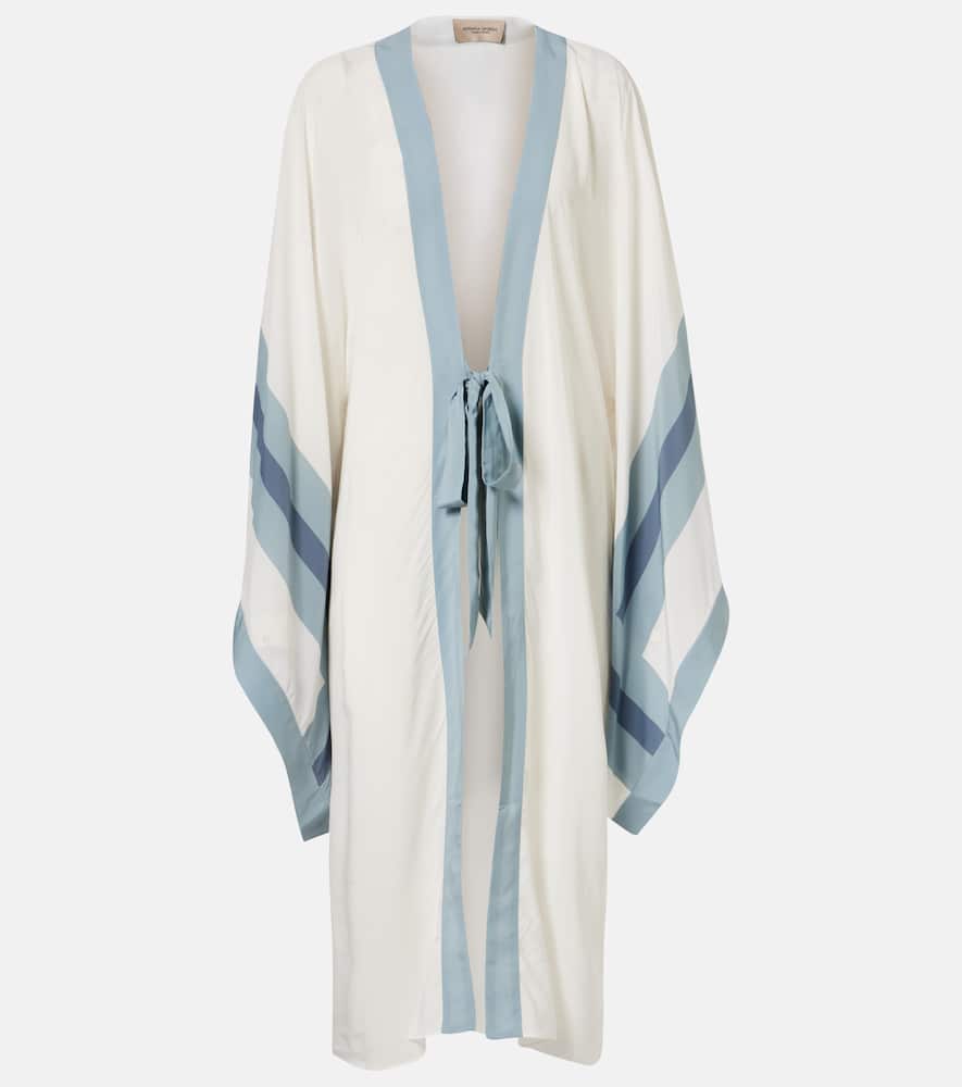 Adriana Degreas Bold Stripes Kaftan In Multi
