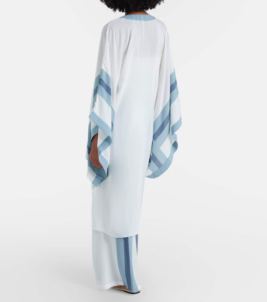 Adriana Degreas Bold Stripes Kaftan In Multi