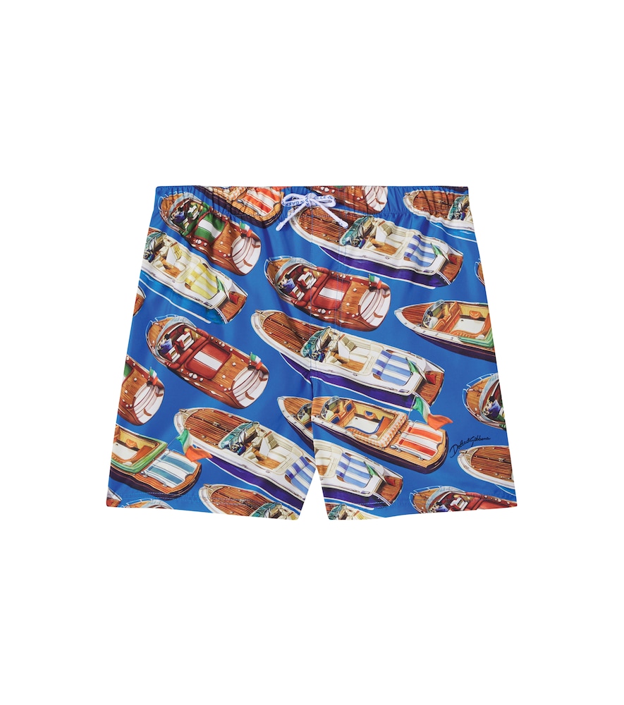 Dolce&Gabbana Kids Multicoloured Printed Swim Trunks Y Size 8 - Mytheresa