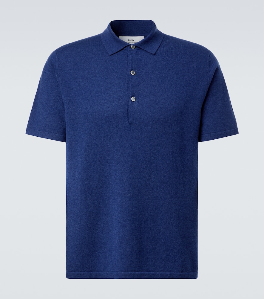 Arch4 Cashmere Polo Shirt In Blue