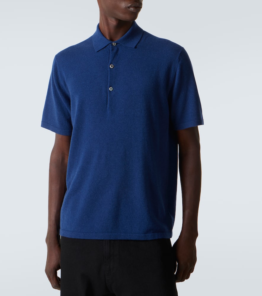 Arch4 Cashmere Polo Shirt In Blue