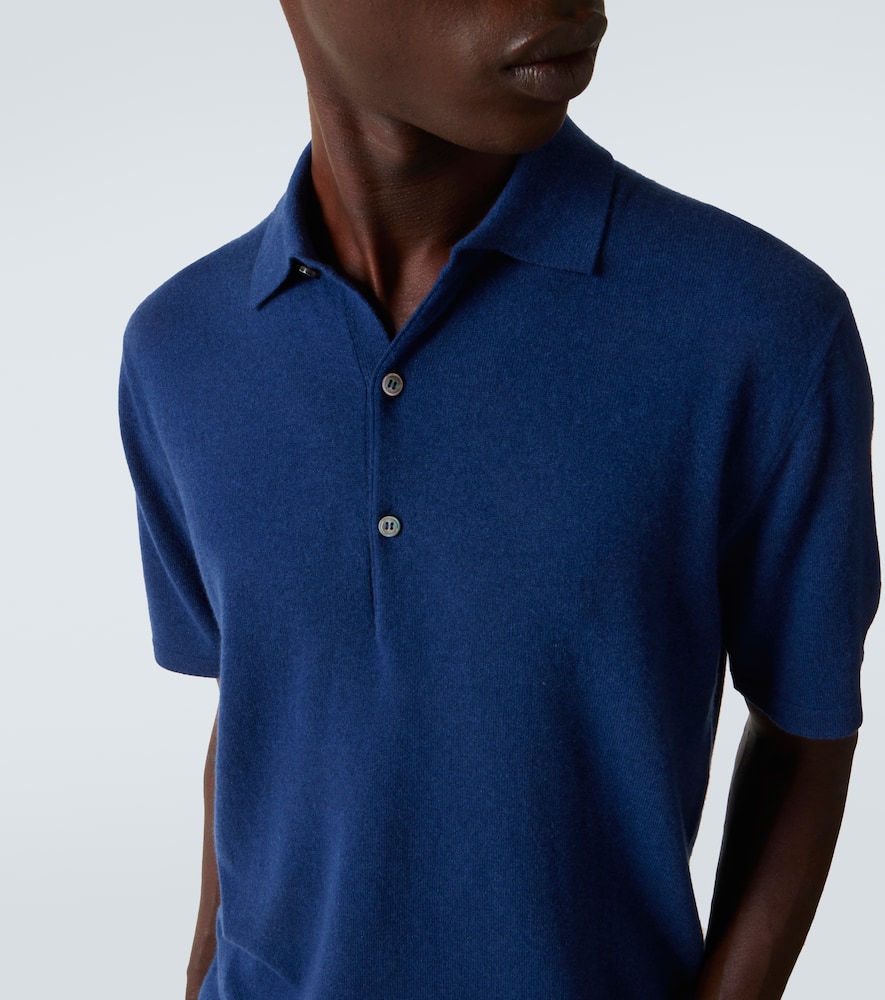 Arch4 Cashmere Polo Shirt In Blue