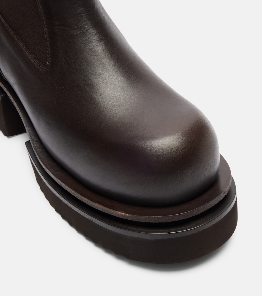  Rick Owens Rick Owens Beatle 60 Leather Platform Chelsea Boots 