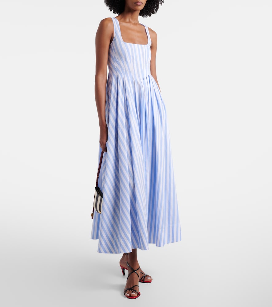 Sportmax Filmato striped cotton poplin midi dress