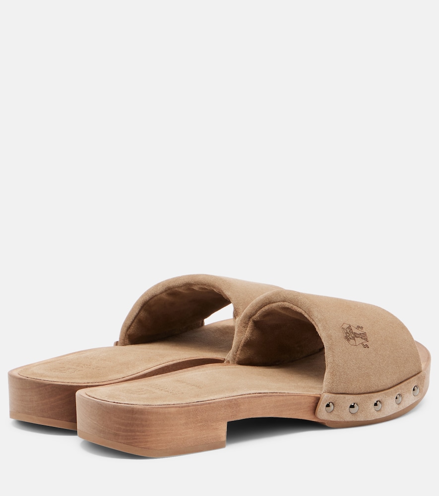  Brunello Cucinelli Brunello Cucinelli Clogs Aus Veloursleder 