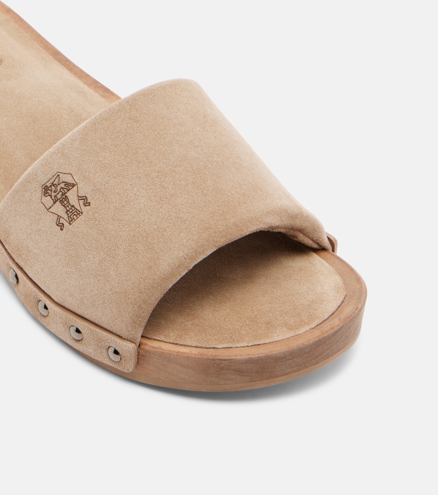  Brunello Cucinelli Brunello Cucinelli Clogs Aus Veloursleder 