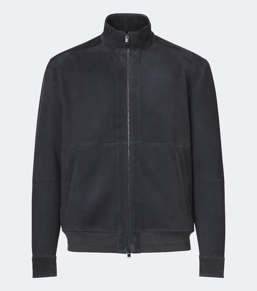 Bomberjacke aus Veloursleder