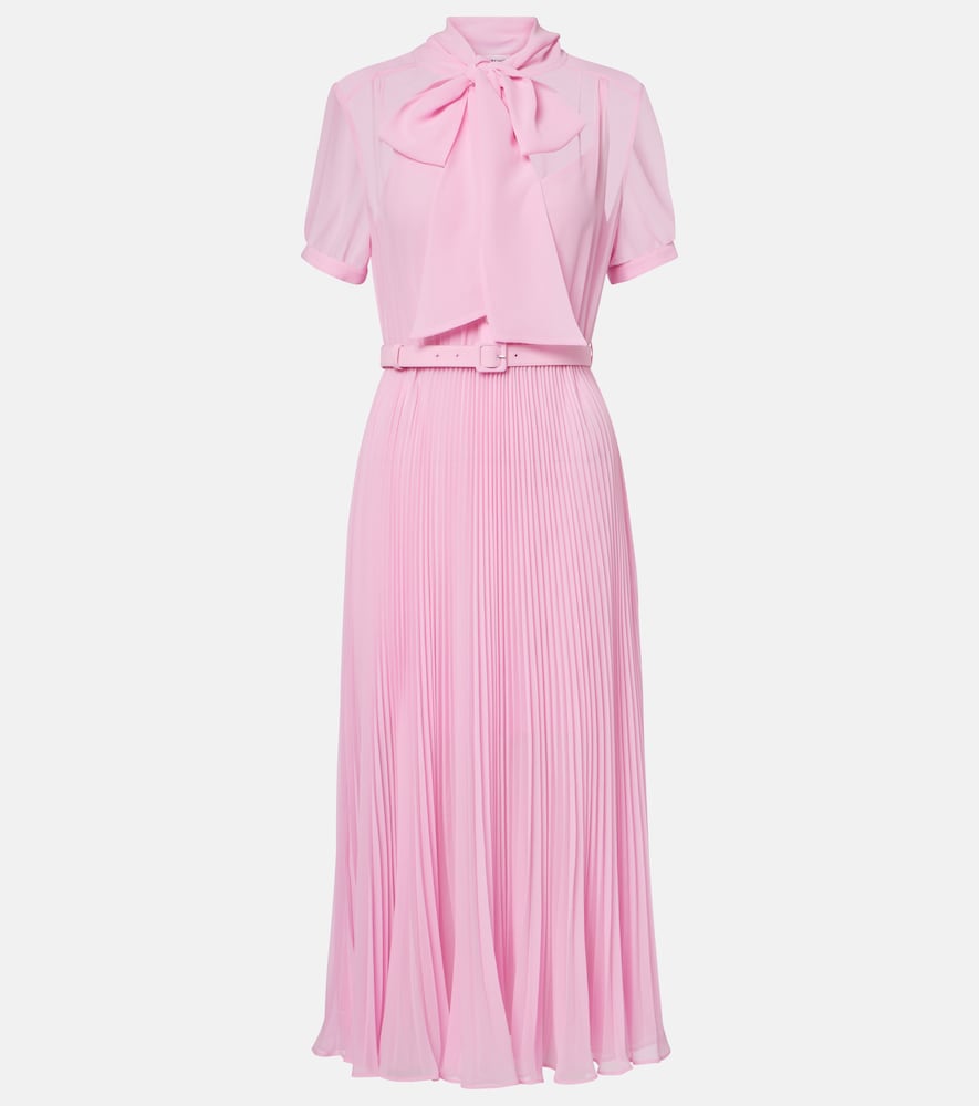 Midikleid aus Georgette mit Zierperlen