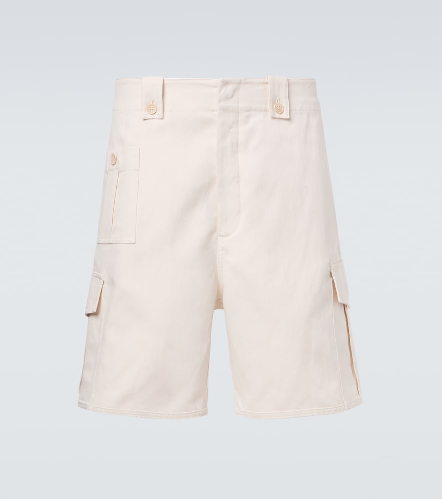 Brunello Cucinelli Men's White Cotton And Linen Canvas Cargo Shorts UK Size 42 - Mytheresa