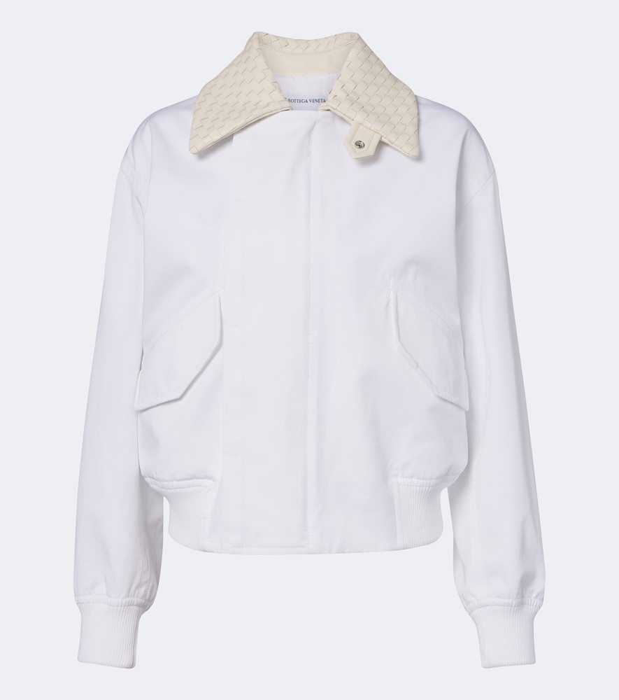 Bottega Veneta Intrecciato cotton blouson jacket - Women's Clothing