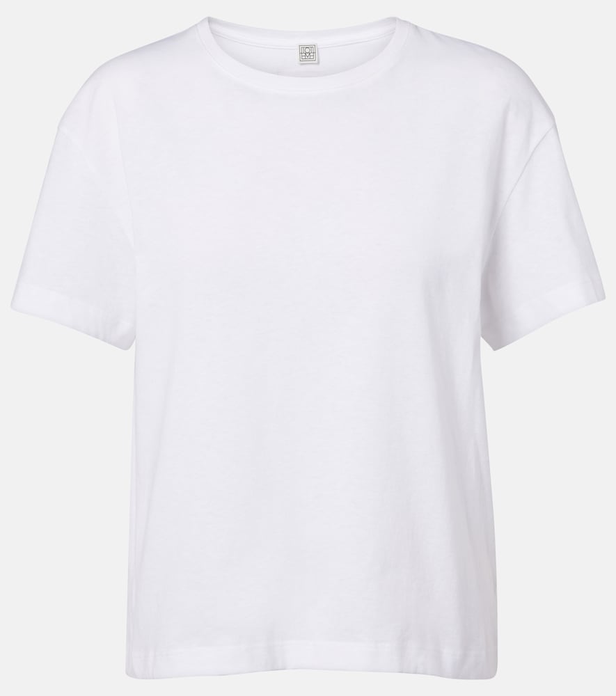 Toteme Women's White Cotton Jersey T-Shirt UK Size 6 - Mytheresa