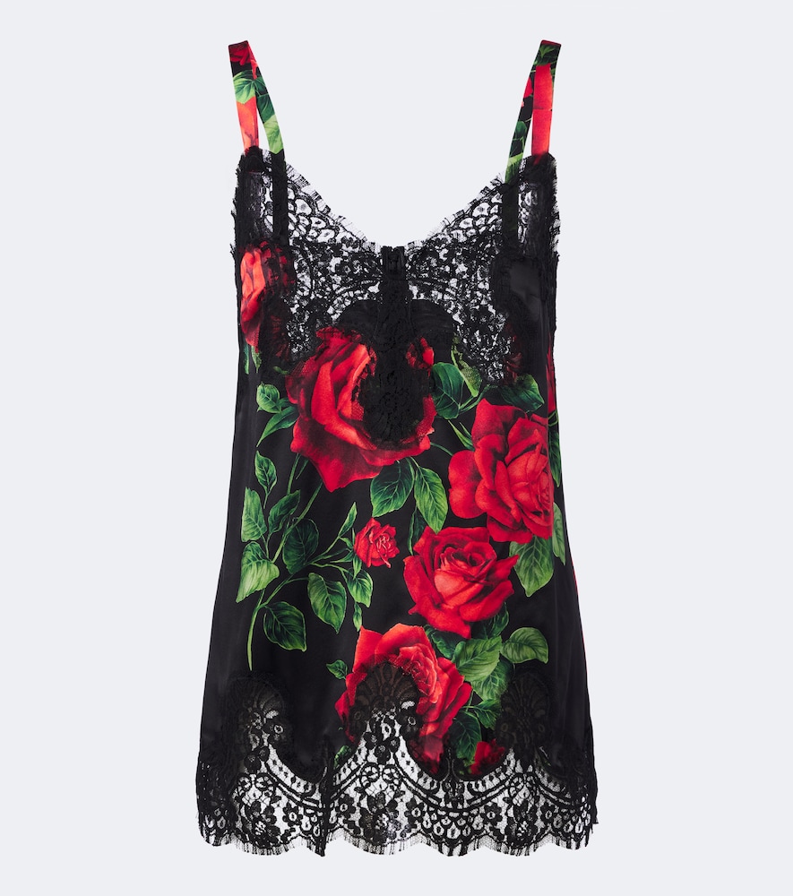 Dolce&Gabbana Women's Multicoloured Floral Silk And Cotton-Blend Camisole UK Size 10 - Mytheresa