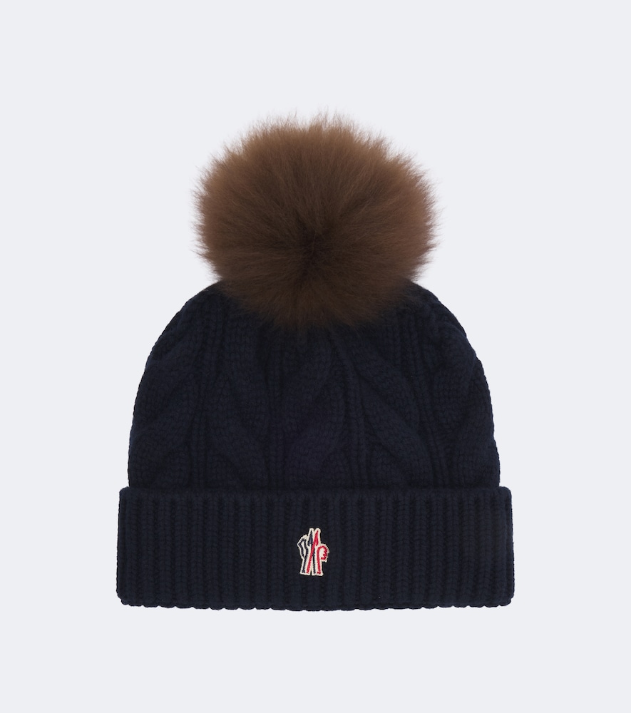 Moncler Grenoble Donna Berretto In Lana E Cashmere Blu Unica- Mytheresa