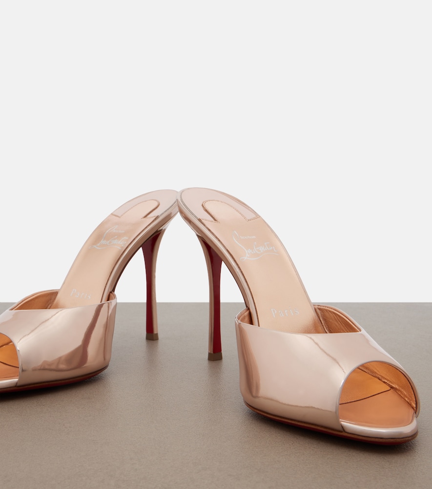  Christian Louboutin Christian Louboutin Me Dolly Laminated Leather Mules 