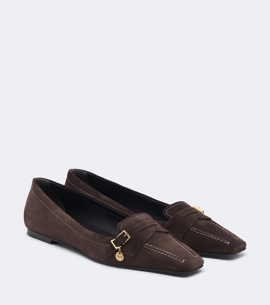 Ballerinas aus Veloursleder