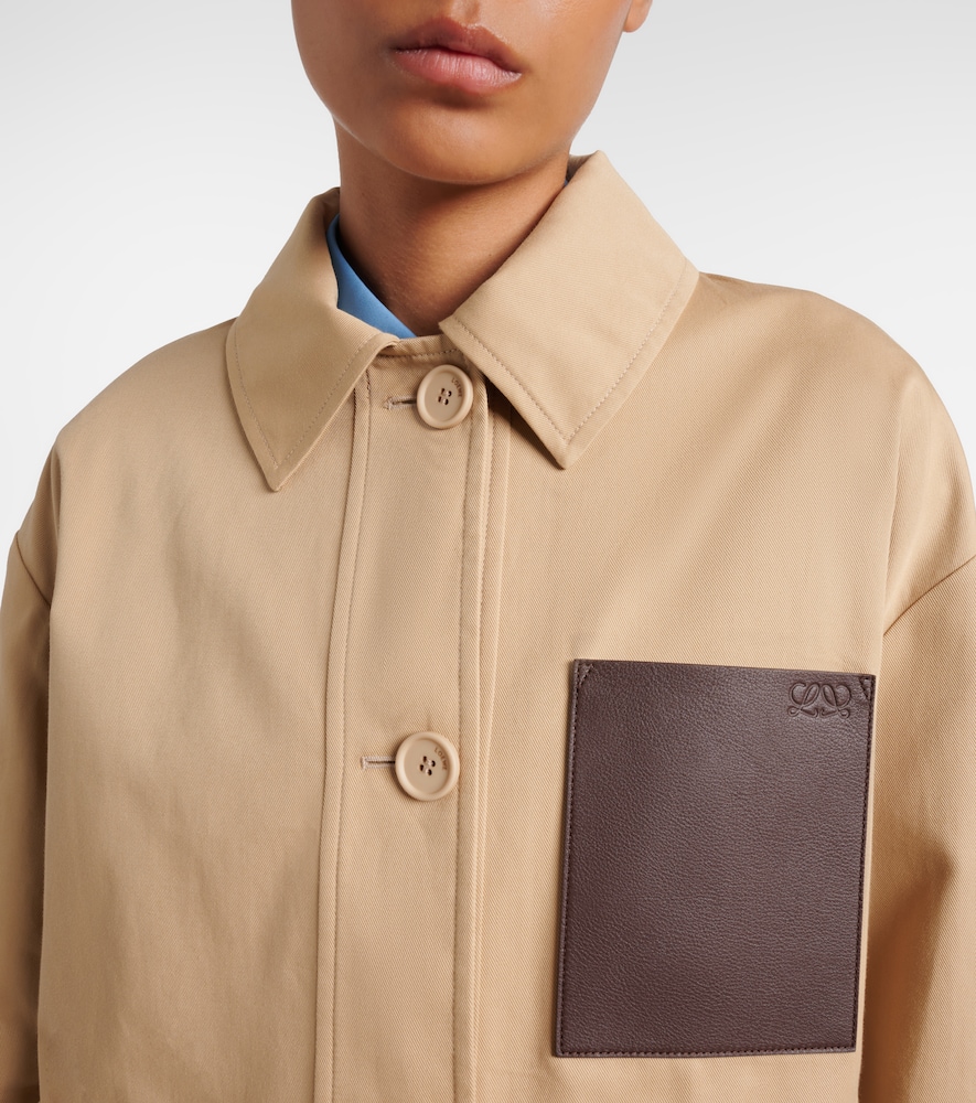  Loewe Loewe Leather-trimmed Cotton Jacket 