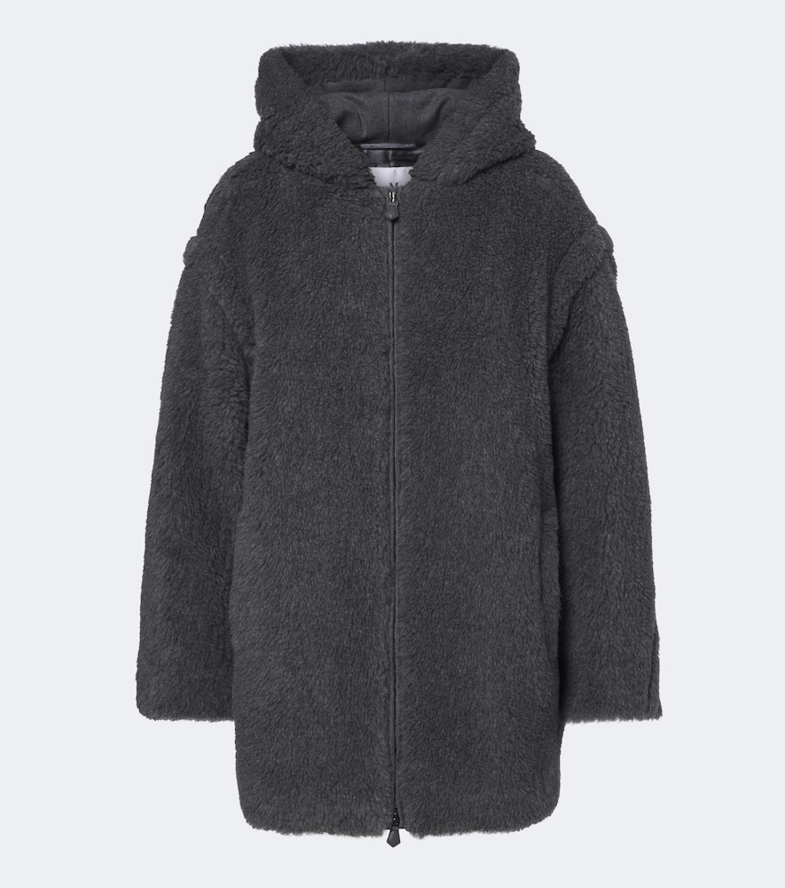 Hooded Wool, Alpaca, And Coat