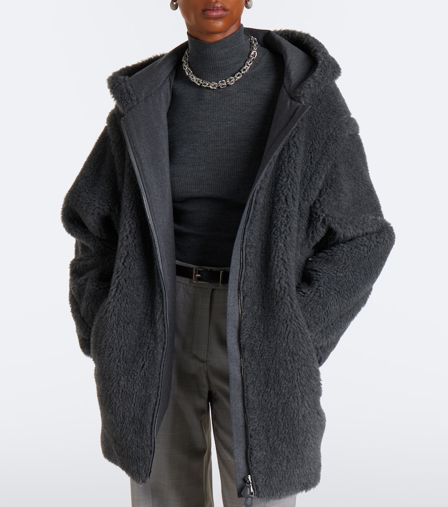 Hooded Wool, Alpaca, And Coat