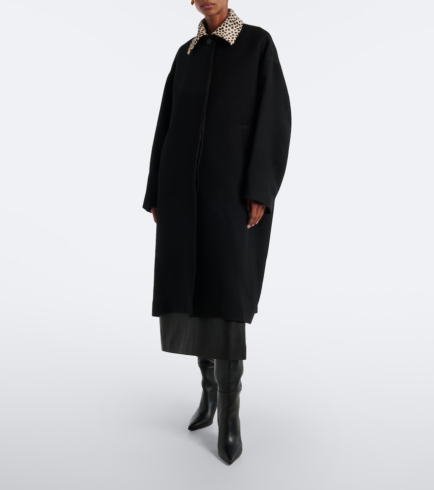 Róhe Calf Hair-Trimmed Virgin Coat