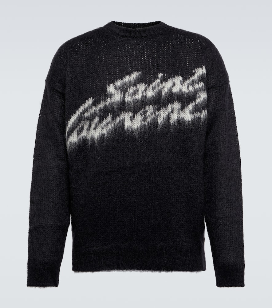 Saint Laurent Logo mohair-blend sweater