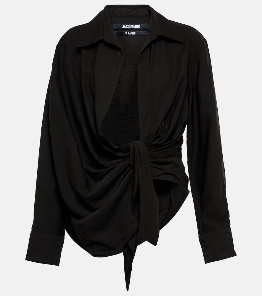Jacquemus La Chemise Bahia tie-detail shirt