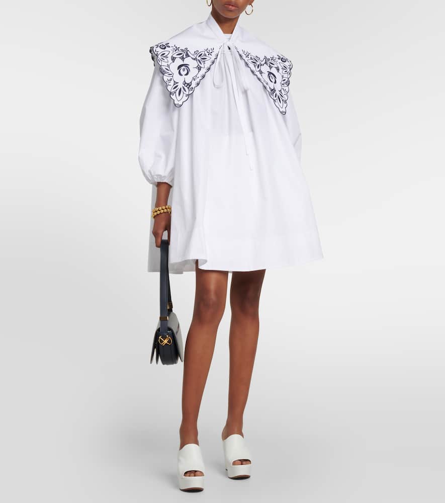 Patou Embroidered Cotton Poplin Collar In White