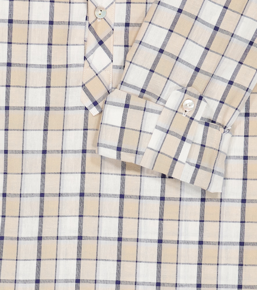 La Coqueta Hemd Miguel Aus Baumwolle In Beige Check