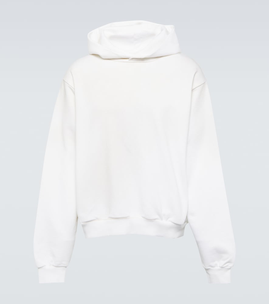 Acne Studios Logo Cotton-Blend Hoodie White Uk Size 42 Men's