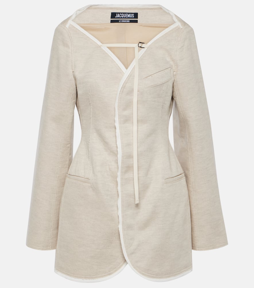 Jacquemus La Robe Peplo wool-blend minidress