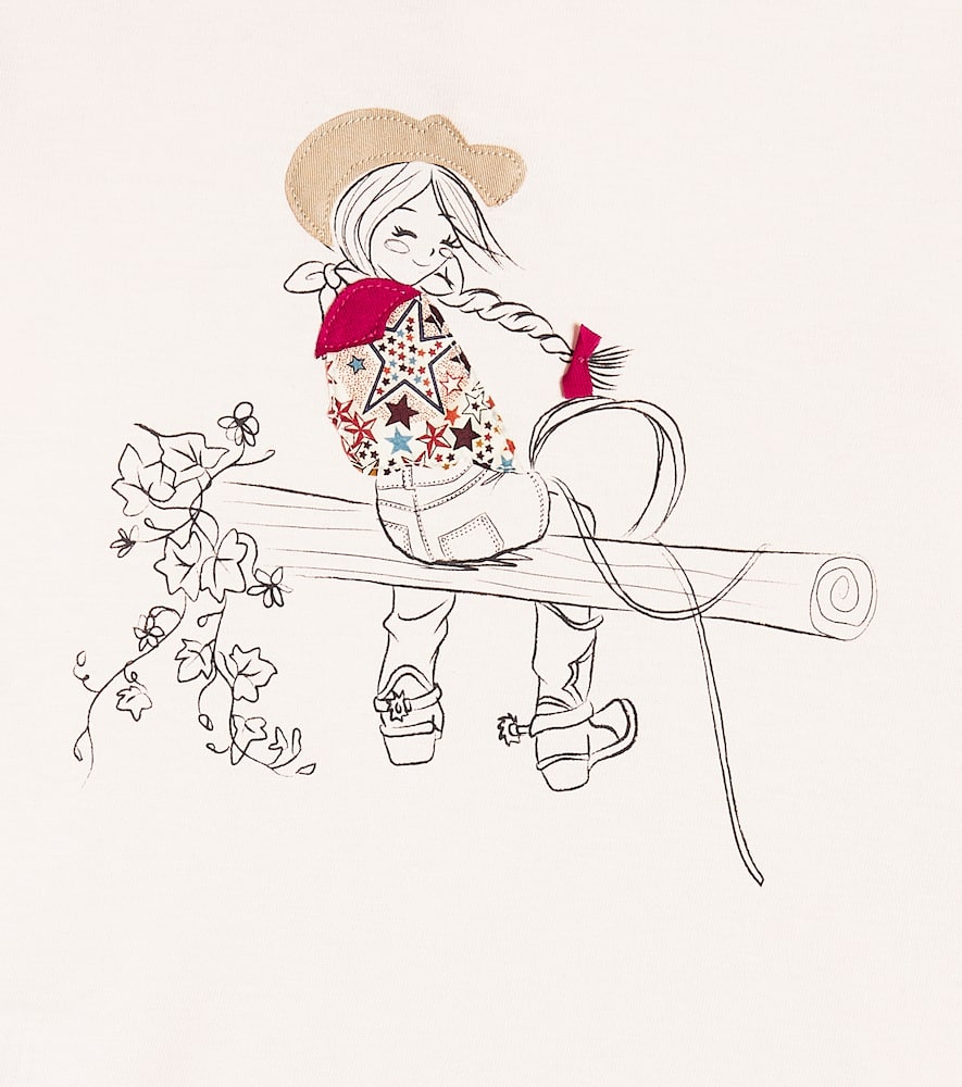 Il Gufo Appliqué Cotton Jersey T-shirt In Pink