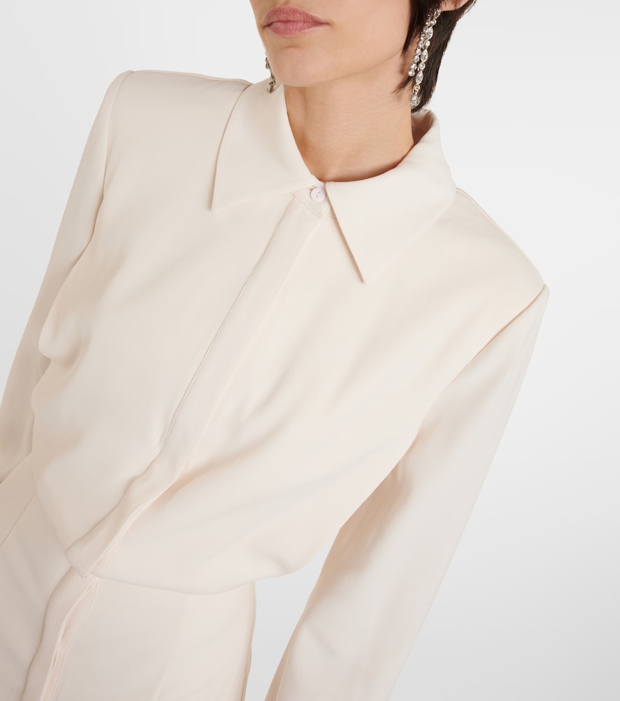  Roland Mouret Roland Mouret Hemdblusenkleid Aus Crêpe Mit Federn 