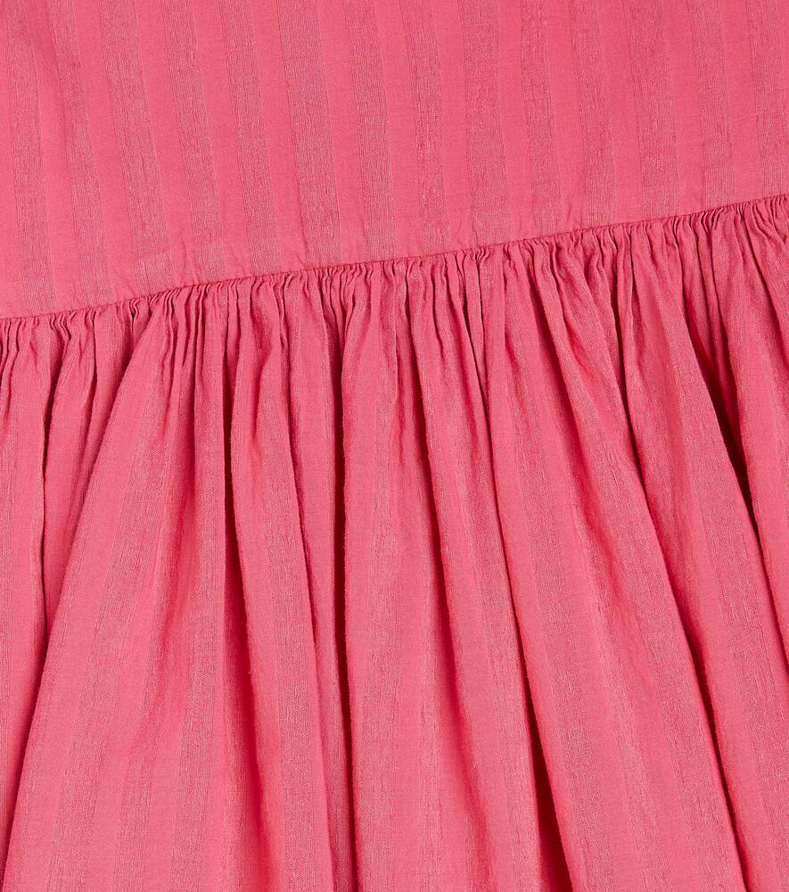 Morley Ursula Lippa Cotton And Linen Dress In Fuxia