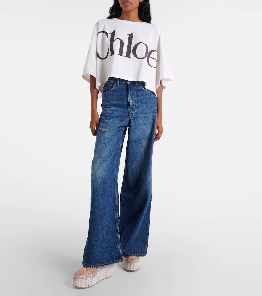 Chloé Nama Mixed Leather Stitch Platform Sneakers In Pink