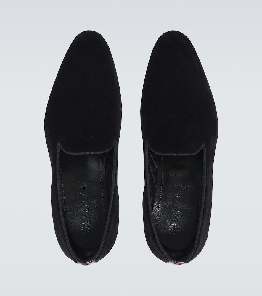  Loro Piana Loro Piana Slip-ons Aus Samt Mit Leder 
