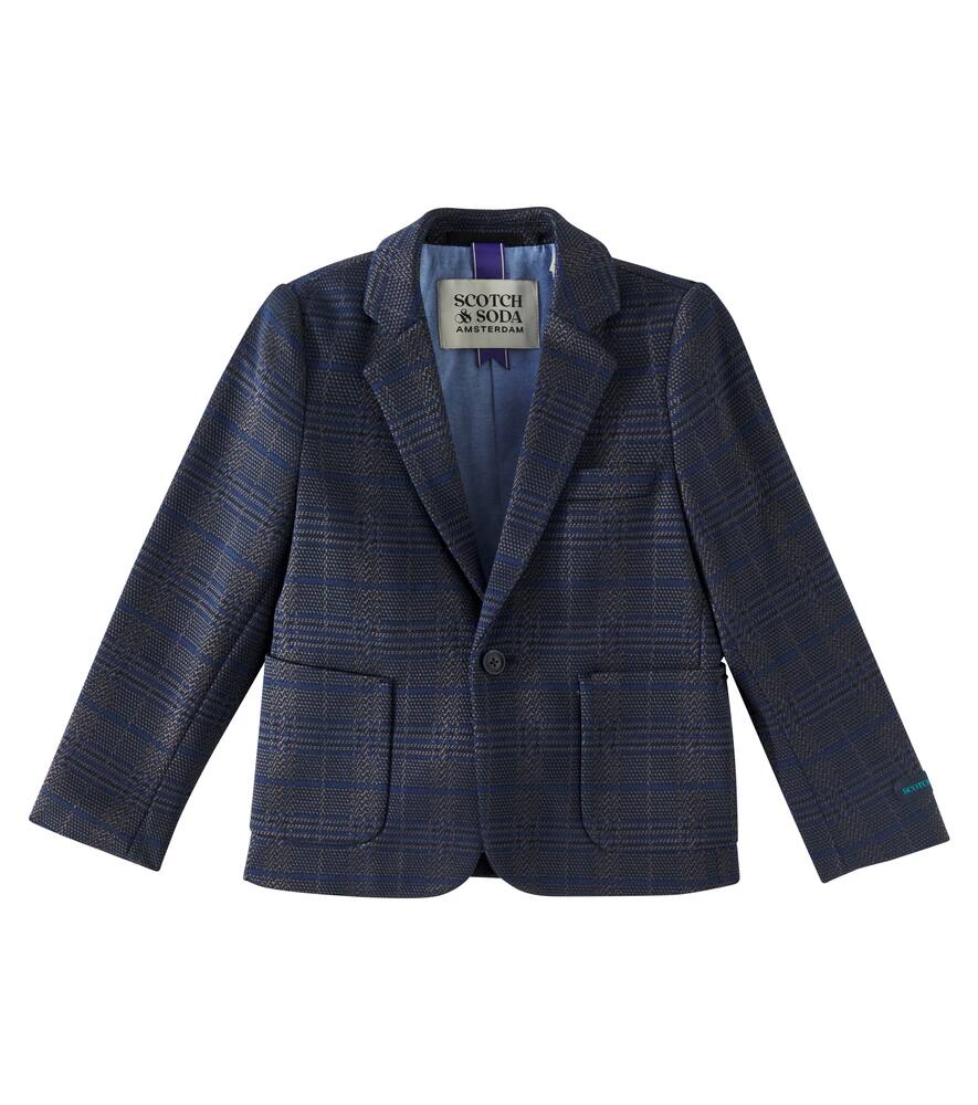 Scotch & Soda Kids Checked cotton-blend blazer